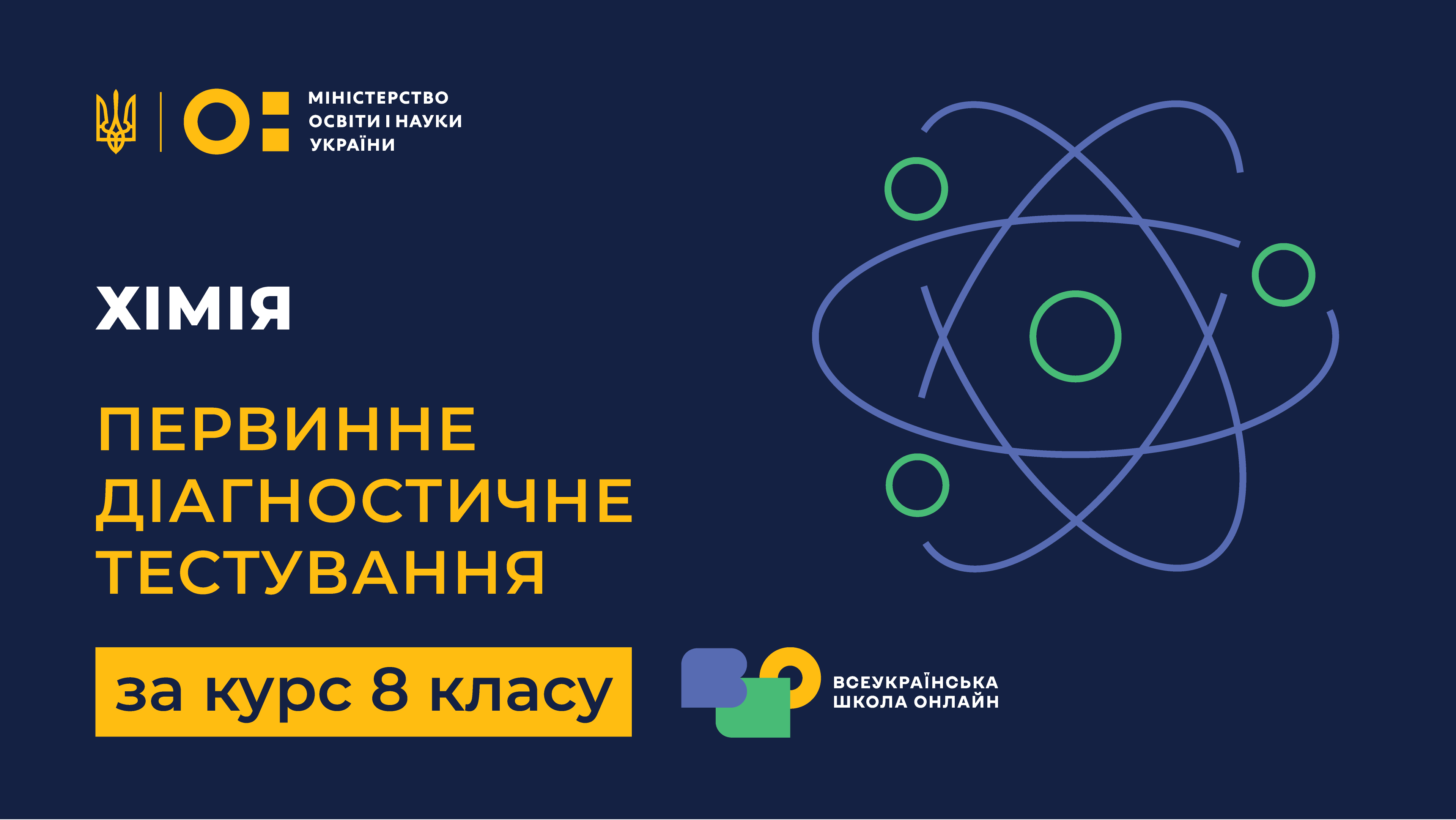 Хімія. Первинне діагностичне тестування за курс 8 класу